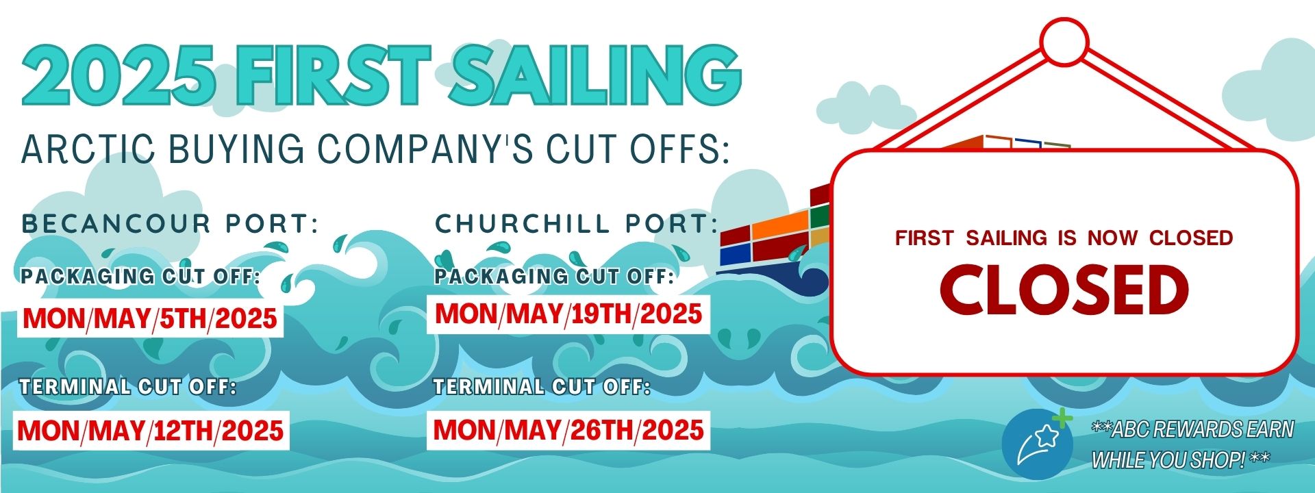 Sealift First Sailing Closed