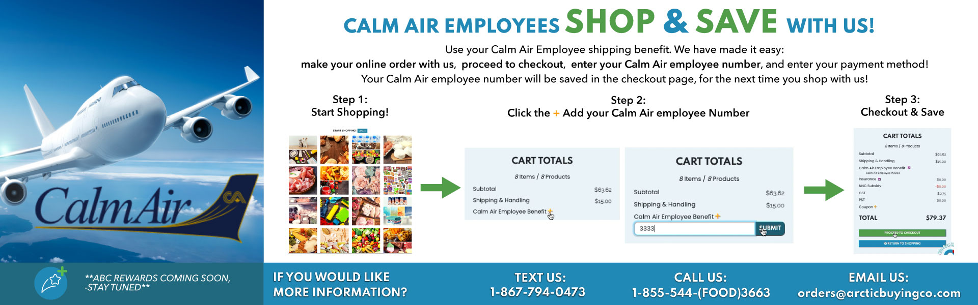 Calm Air Employees Shop & Save With US.